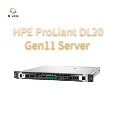 Servidor em Rack HPE ProLiant DL20 Gen11, sistema de armazenamento flash, servidor com CPU Xeon