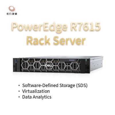 Servidor Rack Dell PowerEdge R7615 2U com 128 núcleos, servidor de armazenamento personalizado, servidor de 2 vias