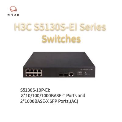 Switches de acesso Gigabit aprimorados da série H3C S5130S-10P-EI, switch de dados de rede, switch de rede gerenciado
