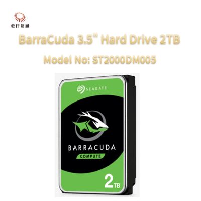 Seagate BarraCuda 3,5" Disco rígido 2TB Número de modelo: ST2000DM008