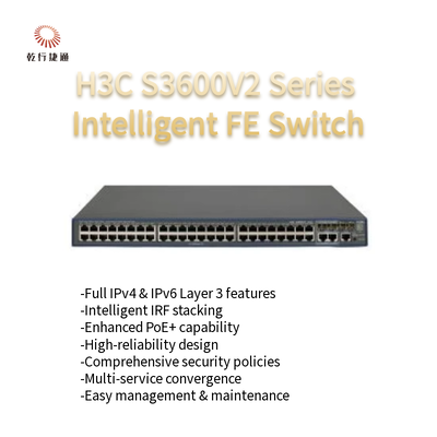 Switch inteligente S3600V2-52TP-SI dos Ethernet rápidos do IRF da série de H3C S3600V2