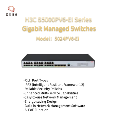 H3C S5000PV6-EI Série S5024PV6-EI Comutadores gerenciados por Gigabit