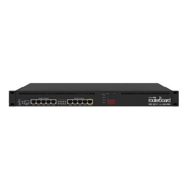 Ponto de entrada de RB3011UiAS-RM 1GB RAM Datacom Switches para fora no processador central 2x1.4GHz do porto 10