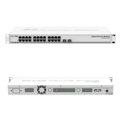 Dois interruptores SwOS do Datacom do porto de SFP+ puseram 24 interruptores portuários de Gigabit Ethernet