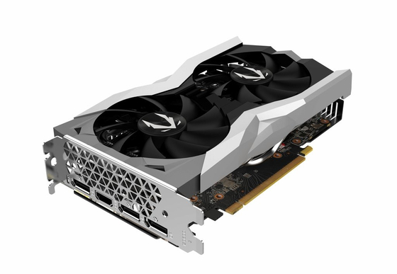 fã gêmeo de GeForce RTX 2060 do JOGO do cartão gráfico ZOTAC de 14Gbps 6GB Geforce