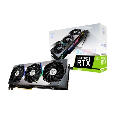 Bocado da placa gráfica 384 do jogo de MSI GeForce RTX 3080 SUPRIM X 12G não LHR