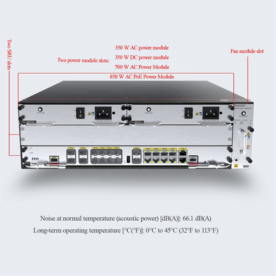 O router 2*SRU da rede de empresas de NetEngine AR6300 HUAWEI entalha o entalhe 4*SIC