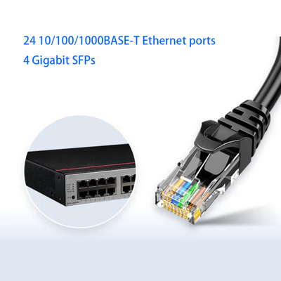 S5735S-L24T4S-QA2 Huawei Switch 24 portas Gigabit Ethernet + 4 portas de fibra óptica Gigabit