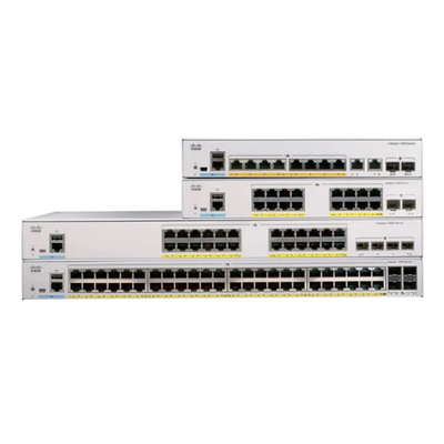 Comutador de gerenciamento de rede Cisco C1000-8P-E-2G-L 8-port gigabit 2x 1G SFP e RJ-45 combo uplinks POE 67W