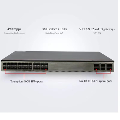 HUAWEI Switch fixo S6730-S24X6Q 24 10GE Portos SFP +, 6 40GE Portos QSFP 10 Gigabit 1U Stock AC 600w:max 8A DC