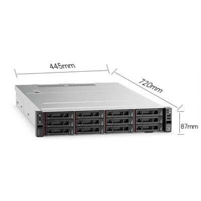 Servidor em Rack Lenovo HR650X 2U Ouro 5218*2/128G/480G+4*1.2T/R730-8i