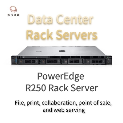 1U PowerEdge R250 Rack Server Personalização Premium