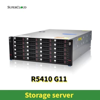 Servidor de armazenamento rack de alto suporte com duas portas Ethernet RJ-45 de 10/100/1000 Mb e 24 baias para discos de 2,5”