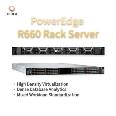 Dell PowerEdge R660 Rack Server, sistema de armazenamento flash, servidor de CPU Xeon, servidor de armazenamento personalizado