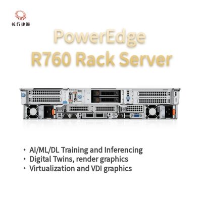 Dell PowerEdge R760 Rack Server Modelo, sistema de armazenamento flash, servidor de CPU XEON