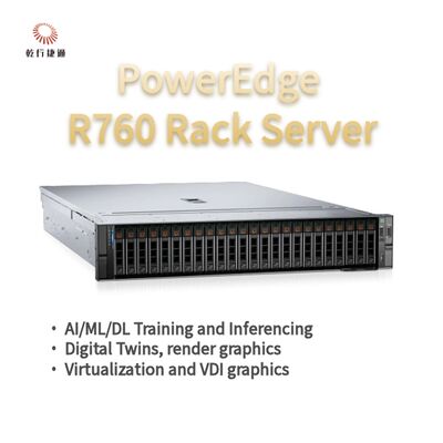 Dell PowerEdge R760 Rack Server Modelo, sistema de armazenamento flash, servidor de CPU XEON