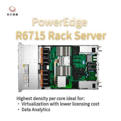 Dell PowerEdge R6715 Rack Server, servidor de armazenamento personalizado, servidor de duas vias