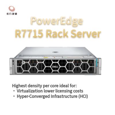 Servidor de Armazenamento em Rack Dell PowerEdge R7715, servidor de armazenamento personalizado, servidor de 2 vias