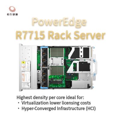 Servidor de Armazenamento em Rack Dell PowerEdge R7715, servidor de armazenamento personalizado, servidor de 2 vias