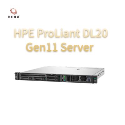 Servidor em Rack HPE ProLiant DL20 Gen11, sistema de armazenamento flash, servidor com CPU Xeon