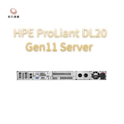 Servidor em Rack HPE ProLiant DL20 Gen11, sistema de armazenamento flash, servidor com CPU Xeon