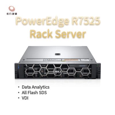 Servidor em rack PowerEdge R7525 2U, vendas de servidores de armazenamento, exportador de rack de servidor 2u