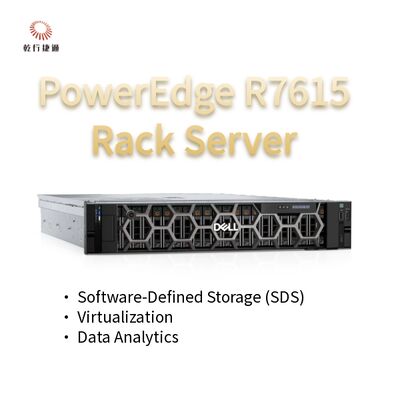 Servidor Rack Dell PowerEdge R7615 2U com 128 núcleos, servidor de armazenamento personalizado, servidor de 2 vias