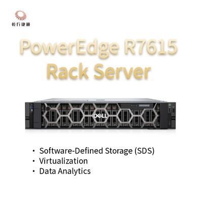 Servidor Rack Dell PowerEdge R7615 2U com 128 núcleos, servidor de armazenamento personalizado, servidor de 2 vias