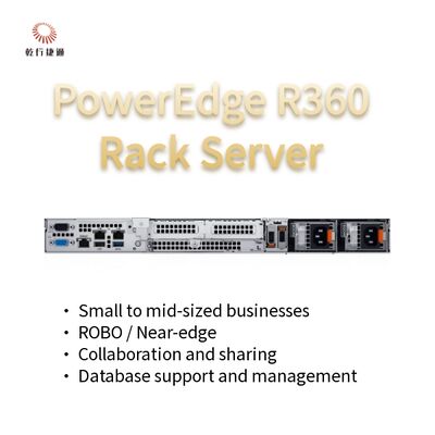 Servidor Rack PowerEdge R360 1U com Intel Xeon Série 6300, 128 GB de Memória DDR5 e Suporte a GPU