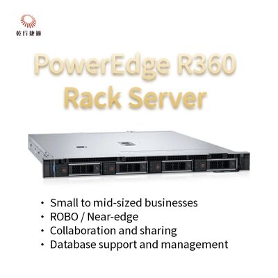 Servidor Rack PowerEdge R360 1U com Intel Xeon Série 6300, 128 GB de Memória DDR5 e Suporte a GPU