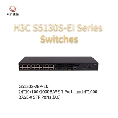 Switches de Acesso Gigabit Aprimorados da Série H3C S5130S-28P-EI, switch de dados de rede, switch de rede inteligente