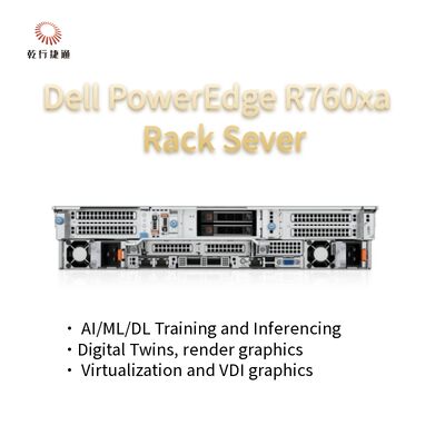 Servidor de alto desempenho para cargas de trabalho pesadas PowerEdge R760xa Rack Server System em estoque
