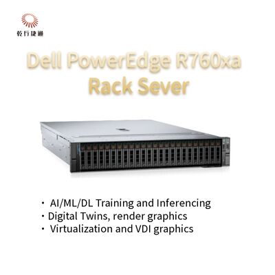 Servidor de alto desempenho para cargas de trabalho pesadas PowerEdge R760xa Rack Server System em estoque