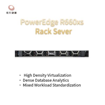 Servidor fornecedor para pequenas empresas Dell PowerEdge R660xs 1U, servidor de rack de dois soquetes