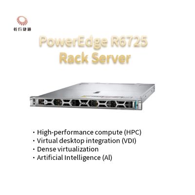 High-Tech PowerEdge R6725 1U Rack Server com processador da série AMD EPYC 9005