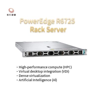 High-Tech PowerEdge R6725 1U Rack Server com processador da série AMD EPYC 9005