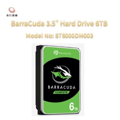 Disco Rígido Seagate BarraCuda 3.5" 6TB Modelo No: ST6000DM003