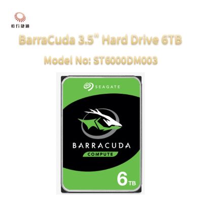 Disco Rígido Seagate BarraCuda 3.5" 6TB Modelo No: ST6000DM003