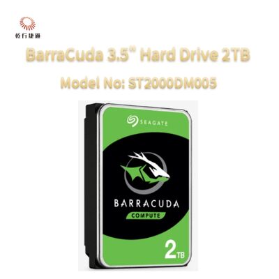 Seagate BarraCuda 3,5" Disco rígido 2TB Número de modelo: ST2000DM008