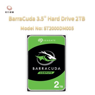 Seagate BarraCuda 3,5" Disco rígido 2TB Número de modelo: ST2000DM008