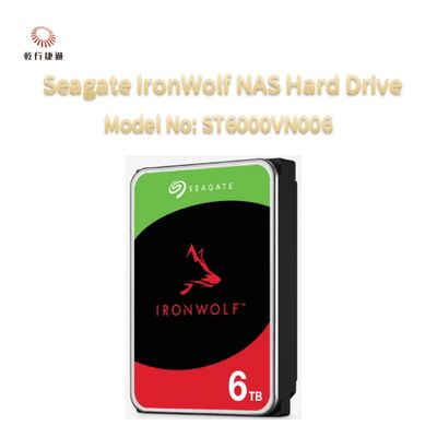 Disco Rígido Seagate IronWolf® para Armazenamento Conectado à Rede (NAS) Modelo: ST6000VN006