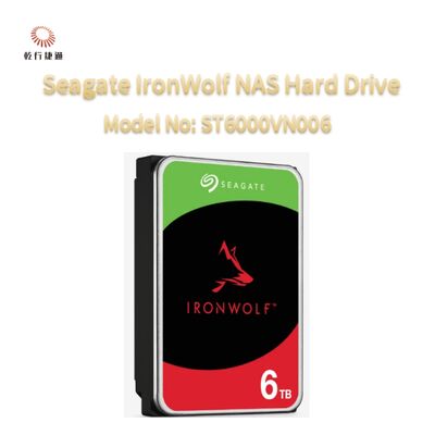 Disco Rígido Seagate IronWolf® para Armazenamento Conectado à Rede (NAS) Modelo: ST6000VN006