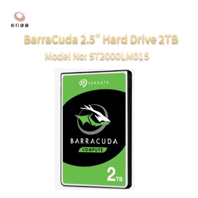 Seagate BarraCuda 2,5" Disco rígido 2TB Número de modelo: ST2000LM015