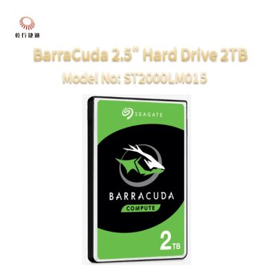 Seagate BarraCuda 2,5" Disco rígido 2TB Número de modelo: ST2000LM015
