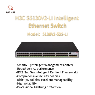 S5130V2-52S-LI H3C S5130V2-LI Switch Gigabit Ethernet inteligente verde