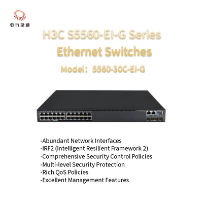 Switches Ethernet de alto desempenho H3C S5560-EI-G Série S5560-30C-EI-G-H1