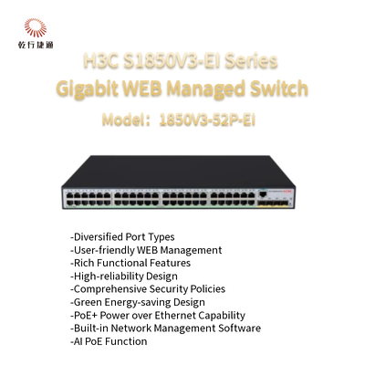 H3C S1850V3-EI série 1850V3-52P-EI Gigabit WEB Switch gerenciado