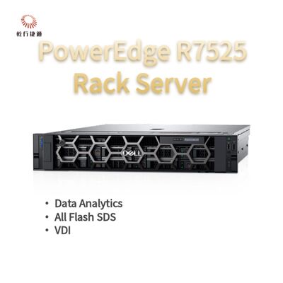 Servidor em rack PowerEdge R7525 2U, vendas de servidores de armazenamento, exportador de rack de servidor 2u