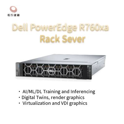 Servidor de alto desempenho para cargas de trabalho pesadas PowerEdge R760xa Rack Server System em estoque